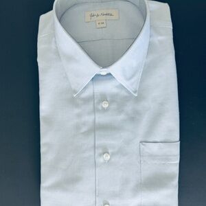 John W. Nordstrom NWT Blue 100% Egyptian Cotton w/Pocket, Dress Shirt Sz 17-34